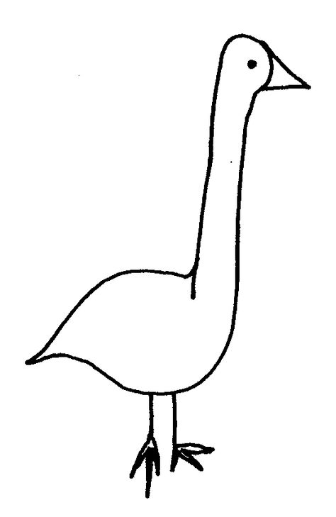 Line drawing goose Easy Goose Drawing, Goose Outline Tattoo, Goose Doodle Cute, Goose Doodle, Goose Outline, Goose Sketch Simple, Goose Line Art, Silly Goose Tattoo, Goose Illustration