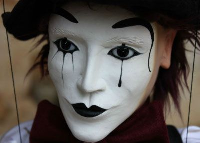 Mime Artist Makeup, Pantomime Makeup, Marionette Tattoo, Mime Artist, Haunted Circus, Mime Makeup, Halloweenský Makeup, Clown Halloween Costumes, Pierrot Clown