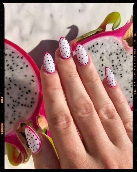 Dragon Fruit Nails Dragon Fruit Nails, Fruit Nails, Dragon Fruit, Nail Inspo, Manicure, Fruit, Nails, Red