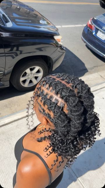 LOCS BY NNIVA LLC on Instagram: "Had to run that back again with just a lil twist  Loveeeeeee this look 🔥🔥  @locsbynniva #locs #locstyles #locstylesforwomen #locpetals #locpetalstyles #brooklynloctician #brooklynlocs #dreads #dreadstyles #rasta #fishtailbraid #nycloctician #nyclocs #locsbynniva #2strandtwist #locbraids  #locsformen #menbraids #locsforwomen #starterlocs #babylocs #healthylocs #lochaircare #locsporn #menwithlocs #womenwithlocs #explorepage  #brooklynloctition #brooklynhairstylist #explorepage  #barreltwist" Locstyles For Short Hair, Cornrows Locs Black Women, Loc Mohawk Styles Women, Short Loc Two Strand Twist Styles, Over Locs Styles, Loc Flat Twist Style, Skunk Stripe Locs Black Women, Locs Petals Styles, Loc Birthday Styles