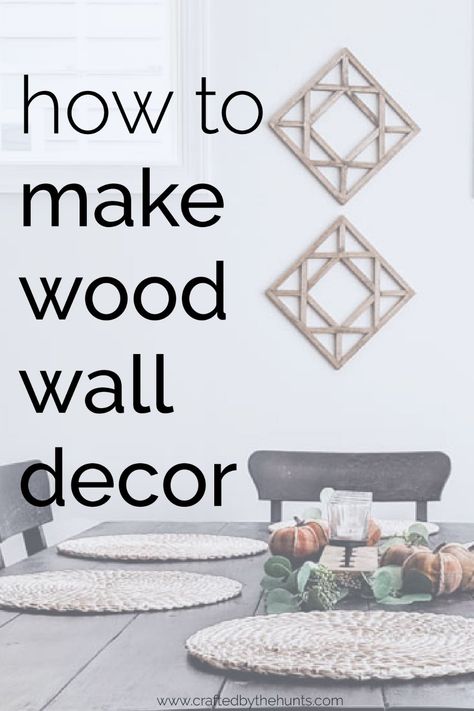 DIY Wood Wall Decor Dyi Wall Decor, Wall Decor With Wood, Diy Wood Wall Decor, Rustic Farmhouse Wall Decor, Home Decor Paint, Diy Wood Wall, Picture Frame Hangers, Easy Diy Wreaths, Wood Wall Art Diy