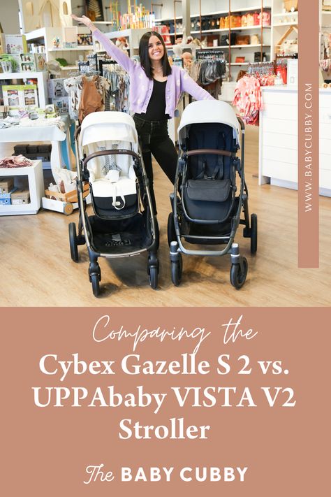 Video: The Cybex Gazelle S 2 vs The UPPAbaby VISTA V2 Stroller Comparison Cybex Gazelle, Uppababy Vista V2, Uppababy Vista, Cubbies, Stroller