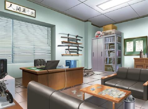 Office School Principal Office, Office Room Background, Police Background, Anime Office, Principal Office, Poster Design Kids, Anime Landscape, Principals Office, Anime House