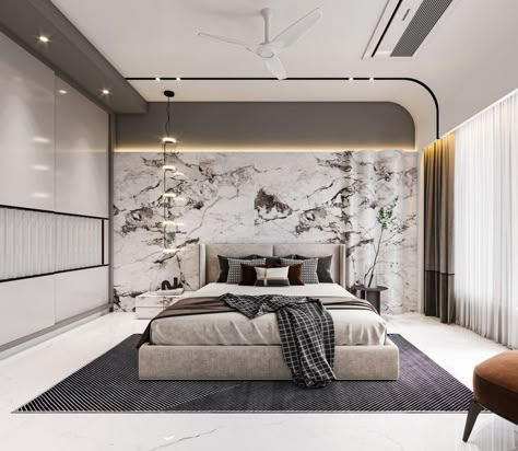 Luxury Bedroom Ceiling Design, Luxury Bedroom Ceiling, Design Bedroom Modern, Hotel Accessories, Builder Floor, Instagram Bedroom, 2024 Bedroom, Sophisticated Bedroom, Big Bedrooms