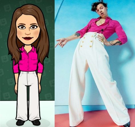 Harry Styles Bitmoji inspired by his Fine Line outfit Fine Line Harry Styles Outfit, Harry Styles Bitmoji, Harry Styles Bitmoji Outfits, Fine Line Outfit, Harry Styles Snapchat, Bitmoji Outfits Ideas Snapchat, Line Outfit, Snapchat Avatar, Bitmoji Ideas