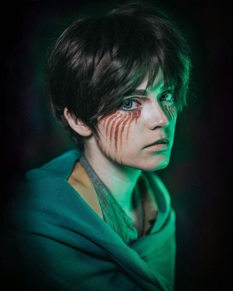 Eren Jaeger Costume, Attack On Titan Makeup, Eren Cosplay, Eren Jaeger Cosplay, Editing Assets, Eren Titan, Titan Wallpaper, Titan Cosplay, Aot Anime