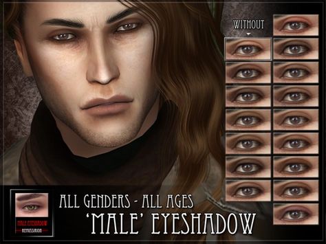 RemusSirion's Male Eyeshadow Male Eyeshadow, Eyeshadow Sims 4, Sims 4 Asian Makeup, Asian Eyeshadow, Sims 4 Male, Makeup Cc, Sims 4 Cc Makeup, Nose Mask, Male Makeup