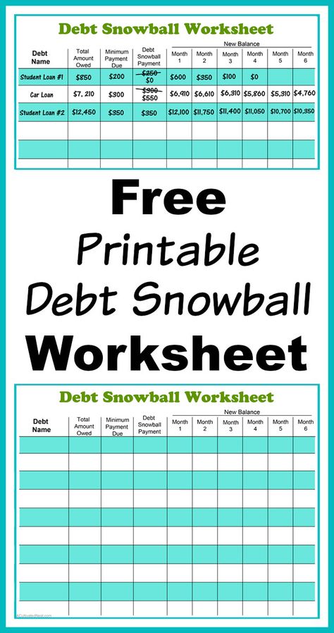 Free Printable Debt Snowball Worksheet- Perhaps the best way to pay down your debt is with the debt snowball method! Use my free printable debt snowball worksheet to get started! | paying down debt, debt free, debt repayment, budgeting, frugal living Dave Ramsey Debt Snowball, Planning Excel, Debt Snowball Worksheet, Dave Ramsey Debt, Faire Son Budget, Debt Reduction, Simply Life, Excel Tips, Debt Repayment