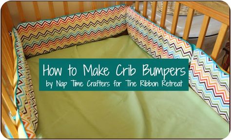 How to Make Crib Bumpers - {The Ribbon Retreat Blog} Crib Bumper Tutorial, Crib Bumpers, Baby Crib Bumpers, Bumper Pads For Cribs, Diy Crib, Cot Bumper, Crib Bumper, Mini Crib, Baby Projects