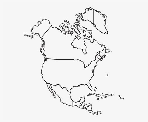 North America Map Printable, North America Continent Map, America Map Art, America Outline, Free Printable World Map, North America Continent, Isometric Drawing Exercises, World Map Printable, Map Png