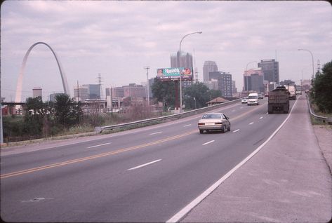 St. Louis Skyline from East St. Louis -- July 1995 St Louis Skyline, East St Louis, Vintage Photo, St Louis, Vintage Photos, Arch