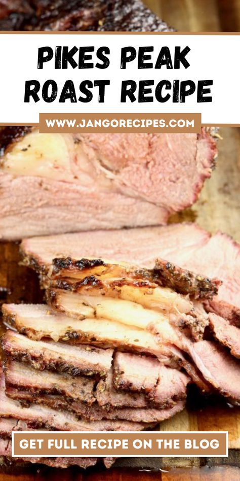 Whether you're hosting a special event or just want a hearty dinner, the Pikes Peak roast recipe is a delicious option. #PikesPeakRoast #Recipe Pikes Peak Roast In Oven, Beef Pikes Peak Roast Crock Pot, Pikes Peak Roast Recipes Crock Pot, Pikes Peak Roast Instant Pot, Pikes Peak Roast Recipes, Pikes Peak Roast Crockpot, Pikes Peak Roast, Sirloin Tip Roast, Food Advice