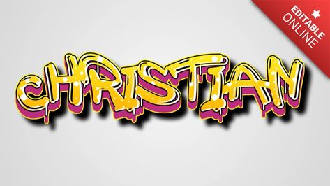 Christian | Text Effect Generator | TextStudio Christian Graffiti, Graffiti Tagging, Font Generator, Custom Fonts, Text Effects, Graffiti, ? Logo