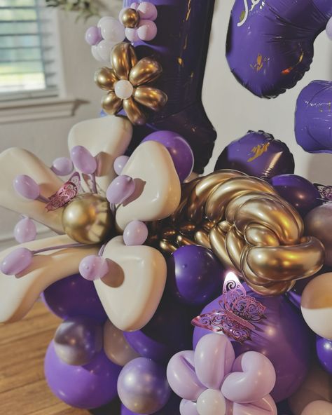 🌸 Double the Joy with Butterflies and Blooms! 🌸 Celebrating the 13th birthday of a special twin sister with this enchanting balloon bouquet! 🦋💜 With a theme of purple, butterflies, and flowers, we crafted a whimsical arrangement that’s perfect for her big day. Each balloon is filled with magic and personalized just for her! 🎈✨ Swipe to see the floral and butterfly magic come to life! ➡️ #Sculpted Air #ButterfliesAndFlowers #PartyDecorations #LuxuryBalloons #HoustonBalloonDecor #Houstonbal... Whimsical Arrangement, Butterfly Magic, Purple Palette, Butterflies And Flowers, Butterfly Birthday, 13th Birthday, Balloon Bouquet, Purple Hues, Balloon Decorations