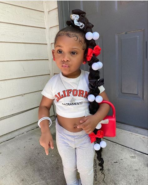 2025 Hairstyles, Black Baby Girl Hairstyles, Baby Girl Hairstyles Curly, Family Potrait, Mommy And Baby Pictures, Kids Braids, Fashionable Kids, Cute Black Babies, Fashion Baby Girl Outfits