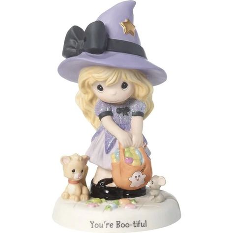 Disney Precious Moments, Precious Moments Quotes, Unique Halloween Decorations, Doll Tattoo, Spooky Home Decor, Precious Moments Figurines, Doll Hat, Porcelain Jewelry, Porcelain Art