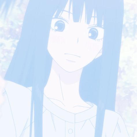 Sawako Light Blue Layout, Blue Manga Aesthetic, Light Blue Anime Pfp, Pfp Blue Aesthetic, Blue Manga Icons, Blue Pfp Icon, Light Blue Pfp, Blue Anime Aesthetic, Light Blue Highlights