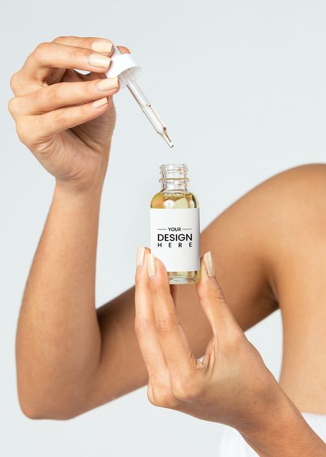 Young woman using a bottle dropper mockup  | premium image by rawpixel.com / McKinsey Best Skin Care Brands, About Skincare, Skincare For Oily Skin, Cosmetics Mockup, Skin Model, Product Mockup, Dropper Bottle, Affordable Skin Care, Sensitive Skin Care