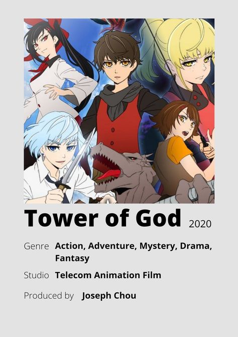 Tower Of God Poster, Webtoon Minimalist Poster, Tower Of God Anime, God Anime, Poster Polaroid, Anime Minimalist Poster, Anime Suggestions, Anime List, Tower Of God