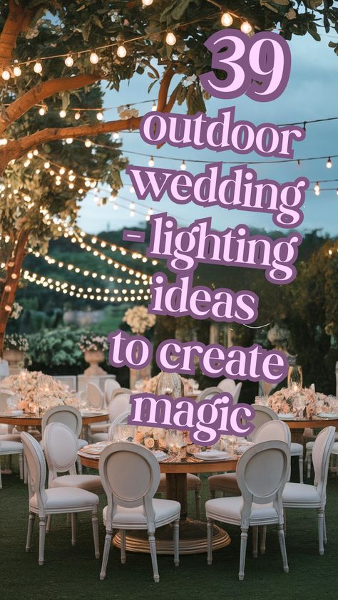 Bring the perfect glow to your night backyard wedding or create dreamy vibes with garden wedding fairy lights that guests will love. Wedding Lights Outdoor, Outdoor Wedding Lighting Ideas, Wedding Fairy Lights, Wedding Reception On A Budget, Wedding Lighting Ideas, Edison Bulb String Lights, Outdoor Wedding Lighting, Wedding Fairy, Mason Jar Lanterns