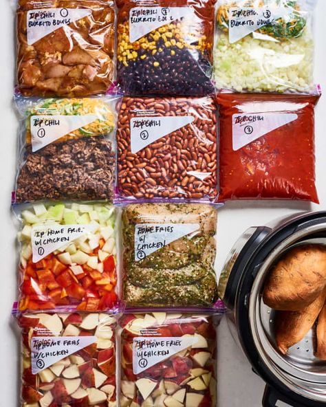 Post Image Crockpot Meal Prep, Instant Pot Freezer, Instant Pot Freezer Meals, Freezer Meal Planning, Vegetarian Meal Prep, Meal Prep Plans, Freezer Meal Prep, Power Hour, Feel Good Food