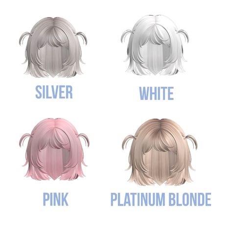 adorable mini pigtails by DIDIgamedev Mini Pigtails, Platinum Blonde, Coding, Hair, Pink