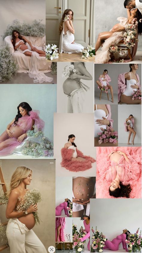 Pink girl photo shoot for maternity photo, shoot poses flowers, delicate coquette Flower Maternity Shoot, Maternity Studio Photoshoot, Maternity Studio, Maternity Photo Shoot, Maternity Inspiration, Studio Photoshoot, Maternity Shoot, Pregnancy Shoot, Pregnancy Photoshoot