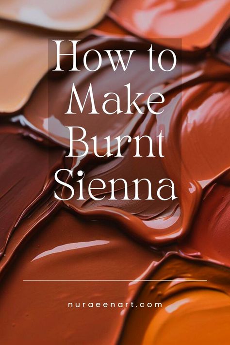 how to make burnt sienna by mixing colors and also in a traditional way from raw pigments How To Make Burnt Sienna Color, Burnt Sienna Paint Color, How To Make Rust Color Paint, Rust Color Paint, Color Mixing Chart Acrylic, Mixing Paint Colors, Color Theory Art, Oil Painting Lessons, Dog Portraits Art