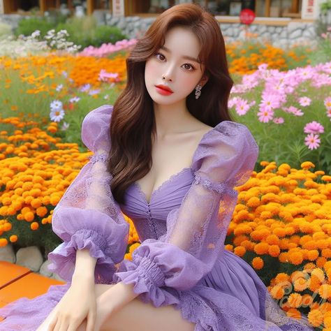 https://card9.com/ai/korean-purple-dress Dress Ungu, Purple Girls Dress, Alt Outfits, Purple Dresses, Taehyung Jungkook, Uzzlang Girl, Korean Dress, Ulzzang Girl, Purple Dress