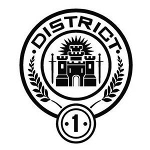 #TheHungerGames (2012) - District 1 District 1 Hunger Games, District 12 Hunger Games, Hunger Games District 13, Hunger Games Logo, Hunger Games District 12, Hunger Games Tattoo, Printables Stickers, Hunger Games Districts, Hunger Games Party