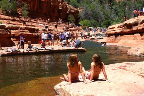 11 Out Of This World Summer Day Trips To Take In Arizona Swim Camp, Slide Rock State Park, Slide Rock, Visit Sedona, Oak Creek Canyon, Petrified Forest National Park, Sedona Az, Arizona Travel, Sedona Arizona