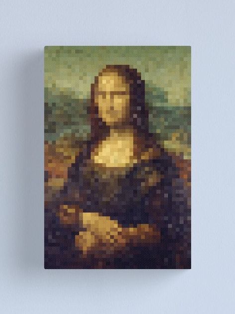 Mona Lisa Minecraft Painting Canvas Print Mona Lisa Pixel Art, Cozy Pixel Art, Cute Cozy Aesthetic, Pixel Art Canvas, Minecraft Painting, Cozy Aesthetic, Painting Canvas, Drawing Inspiration, Art Gift