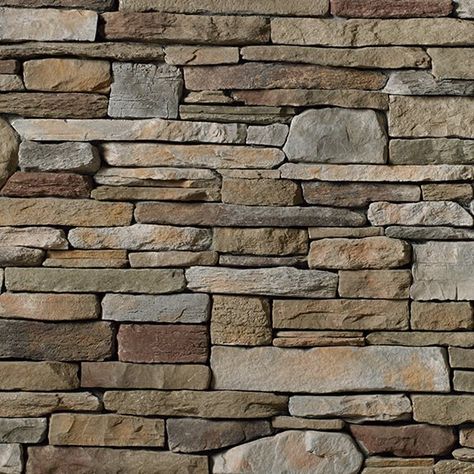 Southern Ledgestone | Cultured Stone Rock Fence, Stone Veneer Fireplace, Eldorado Stone, Exterior House Siding, Manufactured Stone Veneer, Exterior Houses, House Addition, Stone Fireplaces, Decorating House