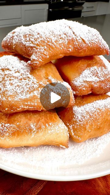 Marisa D. | Louisiana Creole | Recipes on Instagram: "Let’s make New Orleans beignets, but make it with a banana foster sauce. This is a recipe you definitely want to save for later! 

#creole #creolefood #creolerecipes #louisiana #neworleans #beignets #louisianacreole #risascuisine" How To Make Beignets, Bananas Foster Sauce, New Orleans Beignets, Banana Foster, Creole Sauce, Beignet Recipe, Louisiana Creole, New Orleans Recipes, Louisiana Recipes