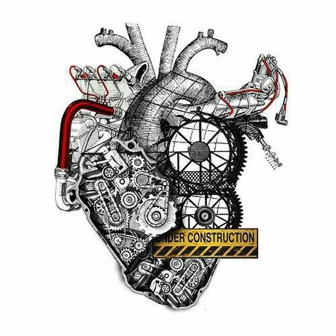 Anatomical Heart Art, Biomechanical Tattoo, Style Steampunk, Medical Art, Anatomical Heart, Human Heart, Anatomy Drawing, Steampunk Art, Bike Art