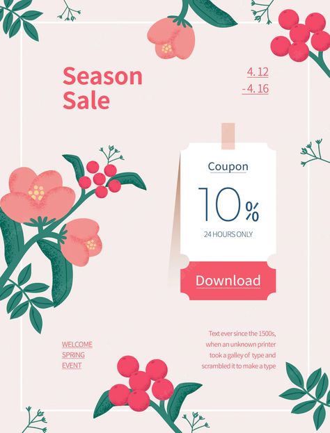 Premium Vector | Spring season sale. coupon web page of flower illustration. flower frame vector illustration. Spring Sale Banner, Banner Flower, Spring Banner, Black Friday Banner, Black Friday Sale Banner, Happy Mother's Day Greetings, Illustration Flower, Fashion Banner, Floral Banners