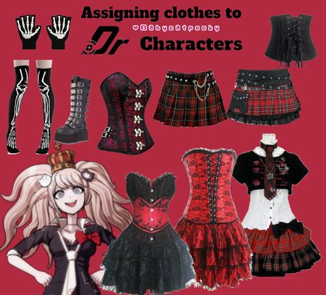 Junko Enoshima Inspired Outfits, Danganronpa Headcanons, Enoshima Junko, Junko Enoshima, Character Inspired Outfits, Anime Inspired Outfits, Food Clothes, Casual Cosplay, Other Outfits