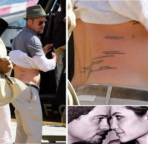 Brad Pitt back tattoo Brad Pitt Tattoo, Back Images, Tattoo Back, Back Tattoos, Brad Pitt, Back Tattoo, For Free, Tattoos