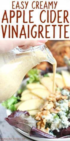 Apple Cider Vinaigrette Dressing Recipe, Apple Cider Vinaigrette Dressing, Cider Vinaigrette Dressing, Creamy Apple Cider, Make Salad Dressing, Apple Cider Vinaigrette, Vinaigrette Dressing Recipe, Cider Vinaigrette, Salad Dressing Recipes Homemade