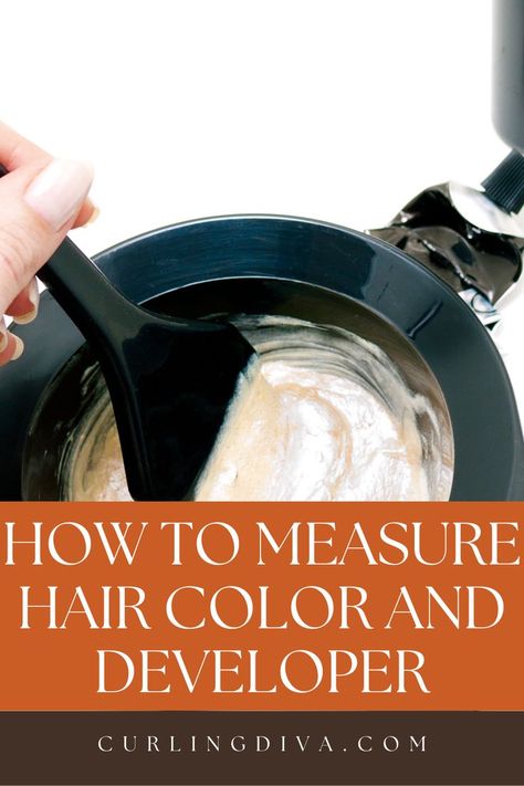 How to measure hair color and developer Hair Dye Mixing Chart, Hair Color Developer Chart, Mixing Hair Color At Home, 30 Volume Developer On Dark Hair, Hair Dye Colors For Brunettes No Bleach, Socolor Matrix Chart, How To Mix Hair Color With Developer, Hair Color Mixing Ratio, Hair Developer Volume Chart