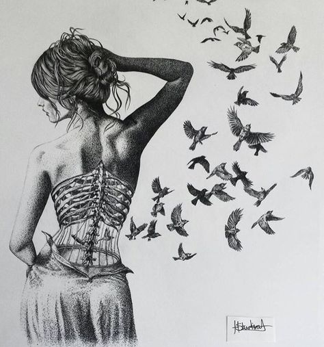 Bird cage, rib cage Pencil Drawings Easy, Anatomy Art, Surreal Art, Young Artist, Drawing Techniques, Pencil Art, Dark Art, Pencil Drawings, Art Sketches