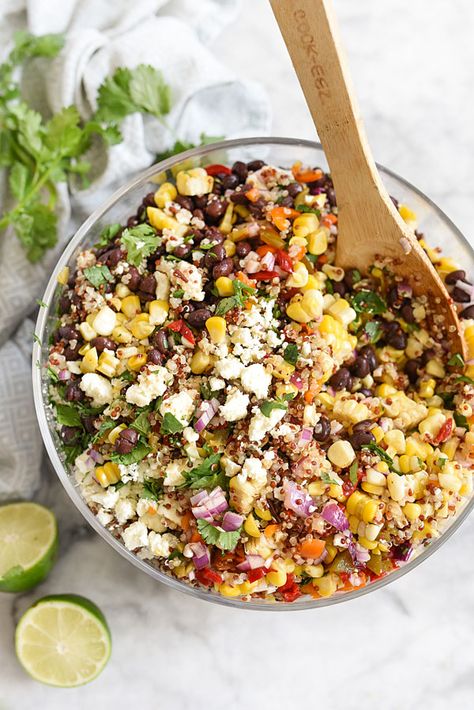 Southwest Quinoa, Honey Lime Vinaigrette, Grilled Corn Salad, Grain Salad, One Pot Dinners, Foodie Crush, Corn Salad, Corn Salads, Grilled Corn