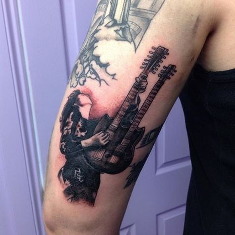 jimmy-page-tattoo-4-3 Jimmy Page Tattoo, Led Zeppelin Tattoo, Page Tattoo, Fan Tattoo, Jimmy Page, Led Zeppelin, Zeppelin, Skull Tattoo, Tatting