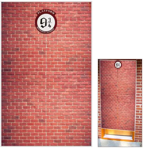 Harry Potter Brick Wall, Harry Potter Bachelorette Party, Harry Potter Halloween Decorations, Secret Passage, Brick Wall Backdrop, Kings Cross Station, Red Brick Walls, Red Brick Wall, Baby Shower Photography