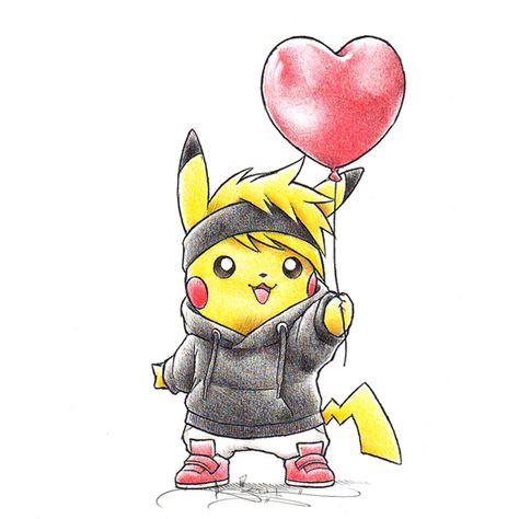 Untitled Pikachu, Art Print, Art