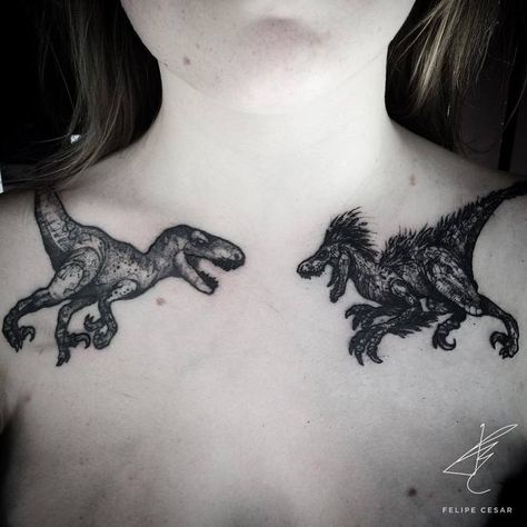 Jurrasic Park Tattoo, Dinosaur Tattoo Design, Brontosaurus Tattoo, Land Before Time Tattoo, Raptor Tattoo, Velociraptor Tattoo, Dino Tattoos, Dino Tattoo, Jurassic Park Raptor