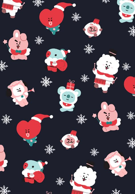 Bt21 Wallpaper Christmas, Bt21 Fall Wallpaper, Wallpaper Aesthetic Navidad, Christmas Kpop Wallpaper, Bt21 Christmas Wallpaper, Bts Christmas Wallpaper, Bt21 Christmas, Bt21 Wallpaper, Christmas Lockscreen