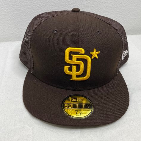 San Diego Padres New Era 59fifty Fitted Hat Size: 7 7/8 Asgw Of 5950no New With Tags Fitted Hats Men, Yankee Fitted, San Francisco Giants Baseball, Giants Baseball, Minor League Baseball, New Era 9forty, San Diego Padres, New Era Cap, New Era 59fifty