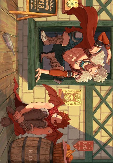 Fantasy Au Kiribaku, Fantasy Au, Dragon King, Kirishima Eijirou, Ochako Uraraka, Bakugou Katsuki, Funny Phone Wallpaper, Buko No Hero Academia, Fantasy Series