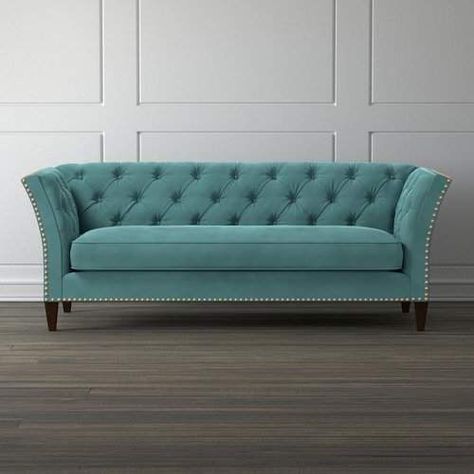 Mistana Gilmore Chesterfield Sofa Green Sofa Living, Green Sofa Living Room, Sofa Chesterfield, Sofa Santai, Blue Couch, Luxury Furniture Sofa, Luxury Sofa Design, Set Meja Makan, Unique Sofas